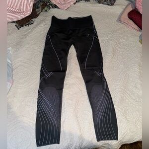 GYMSHARK- Apex Seamless High Rise leggings- Onyx Grey/ Lavender Blue size medium